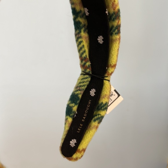 Lele Sadoughi Lemon Plaid Flannel Knotted head band New with tag - Picture 5 of 7